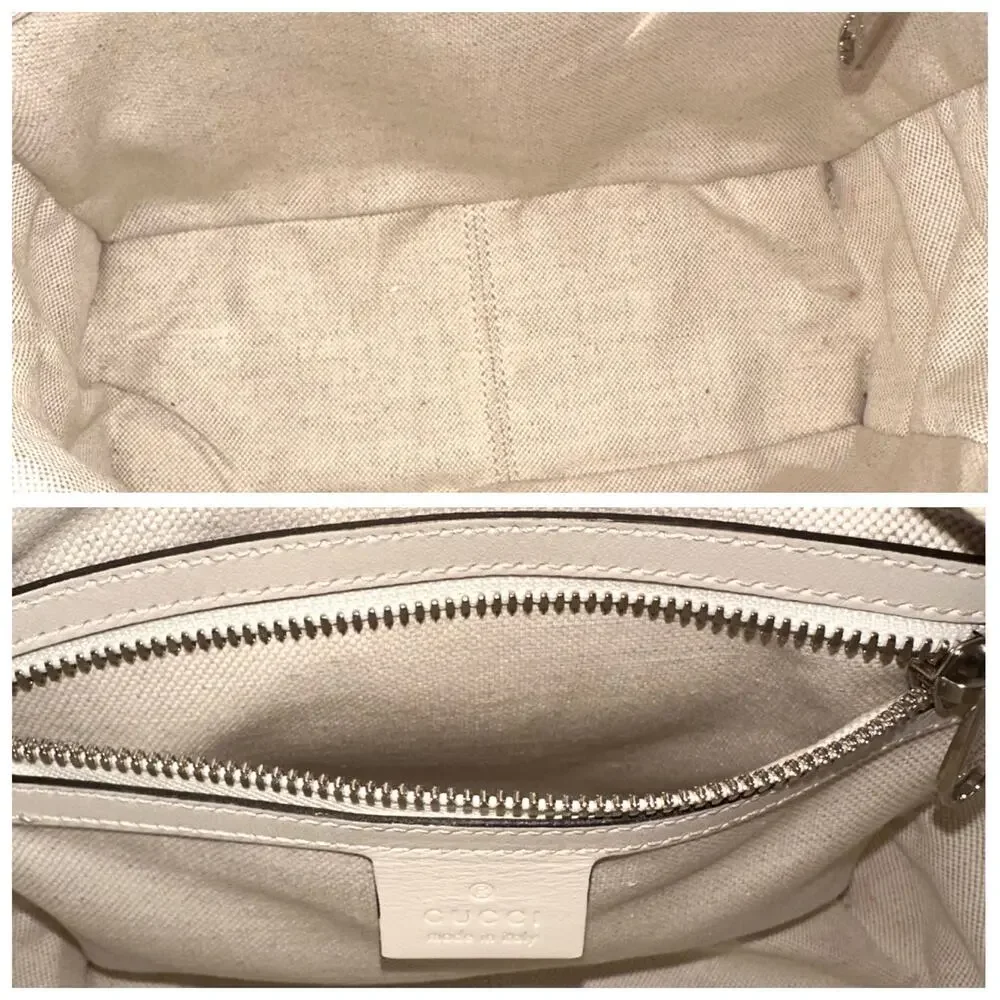 Gucci Ivory GG Embossed Shoulder Bag - Picture 7 of 9